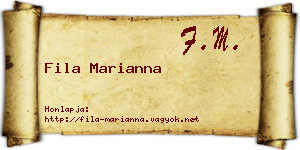 Fila Marianna névjegykártya